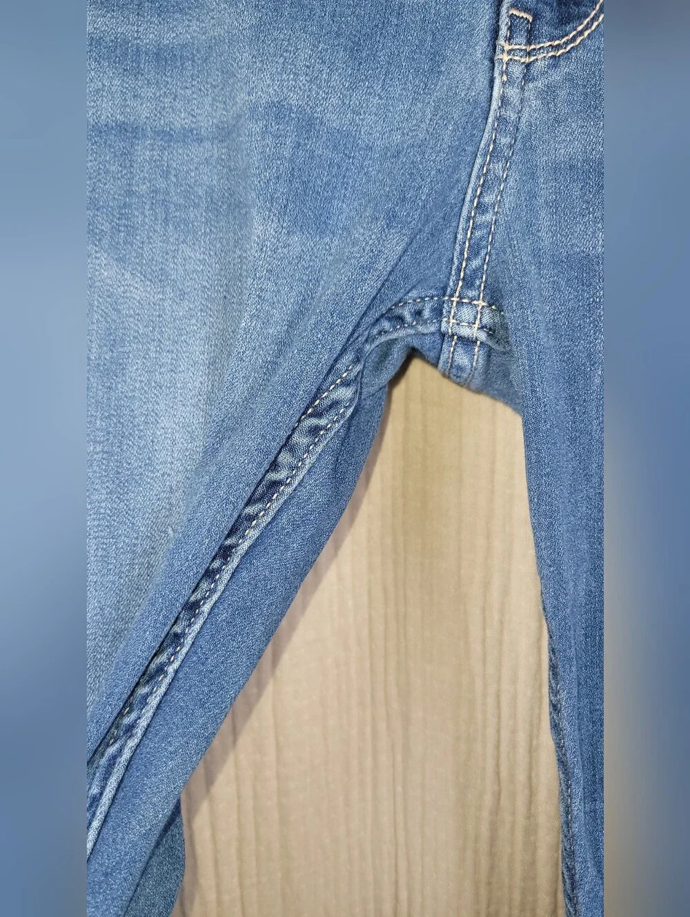 Hollister Low Rise Jean Leggings Classic Blue Distressed Skinny Jeans - 7R 28 - Picture 10 of 16